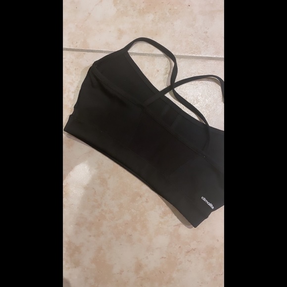 Adidas Black Classic Crossed Back Climalite Sports Bra S/P - Picture 10 of 11